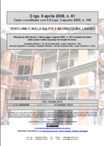 Aggiornamento D.Lgs. 81/2008